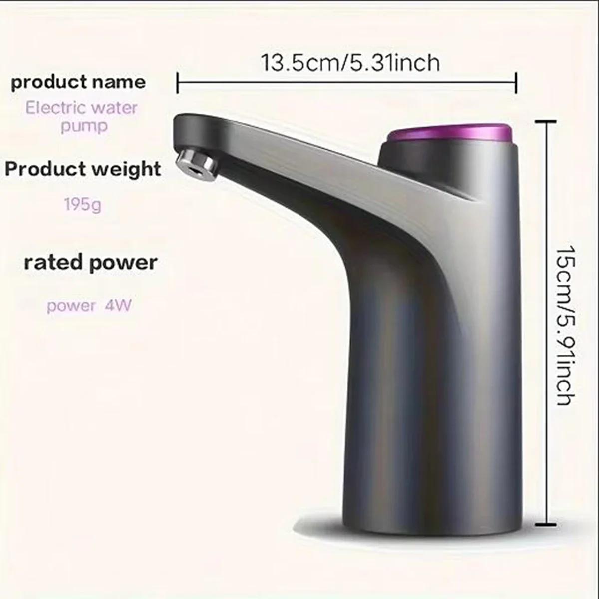 Автоматический электрический диспенсер для воды, USB-бочка, водяной насос, бутылка для воды, галлон, переключатель для питьевой бутылки, устройства для очистки воды