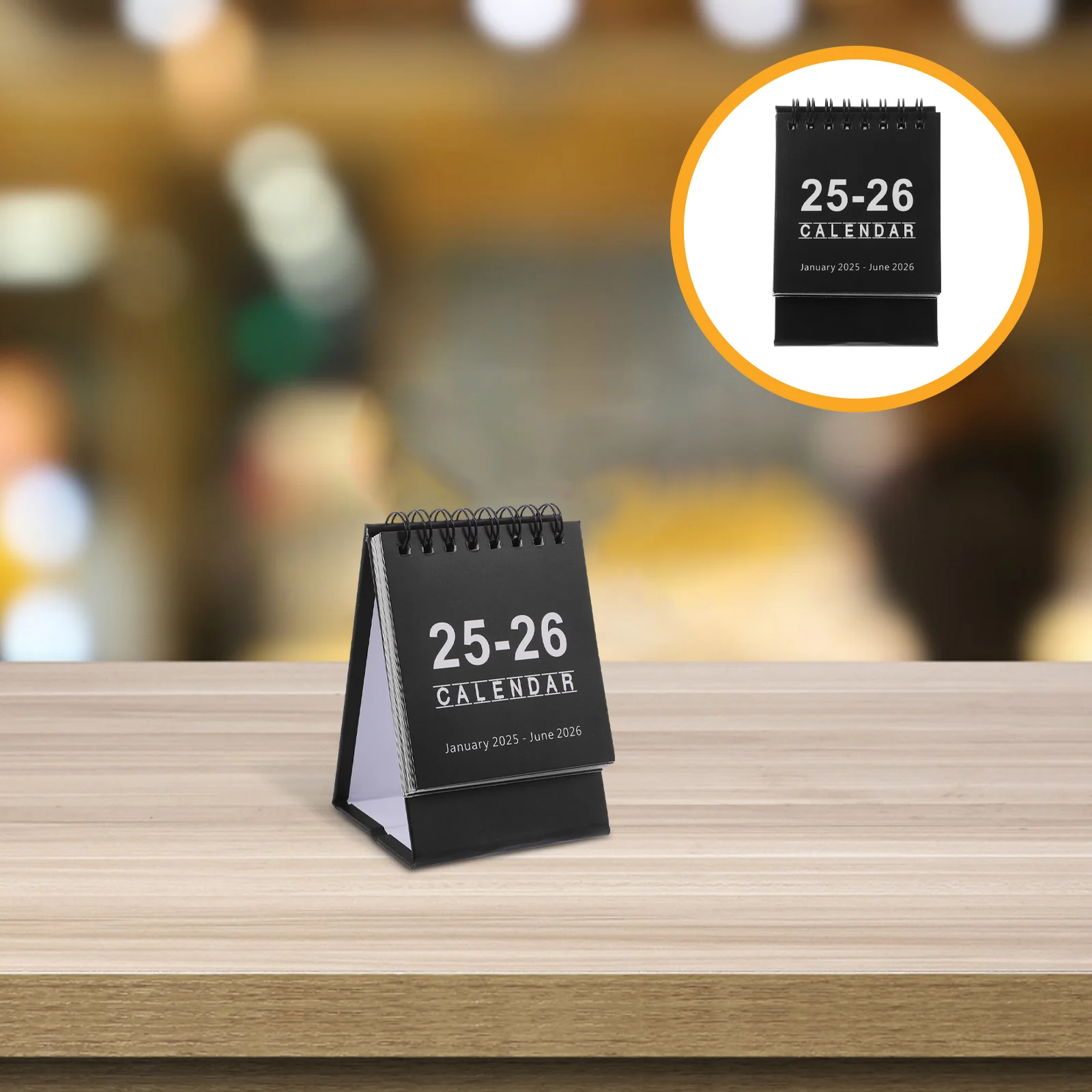 Mini Bureaukalender 2025-2026 Kleine Desktop Maandelijkse Flip Staande Spiraal Kalender Office Home Planner Stands voor Bureaukalenders
