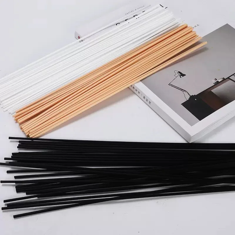 Dia3/4/5MMX22/25/30CM 1000PCS Home Decoration Essential Oil Rattan Reed Diffuser Fiber Sticks, Beige Perfume Rods Sticks