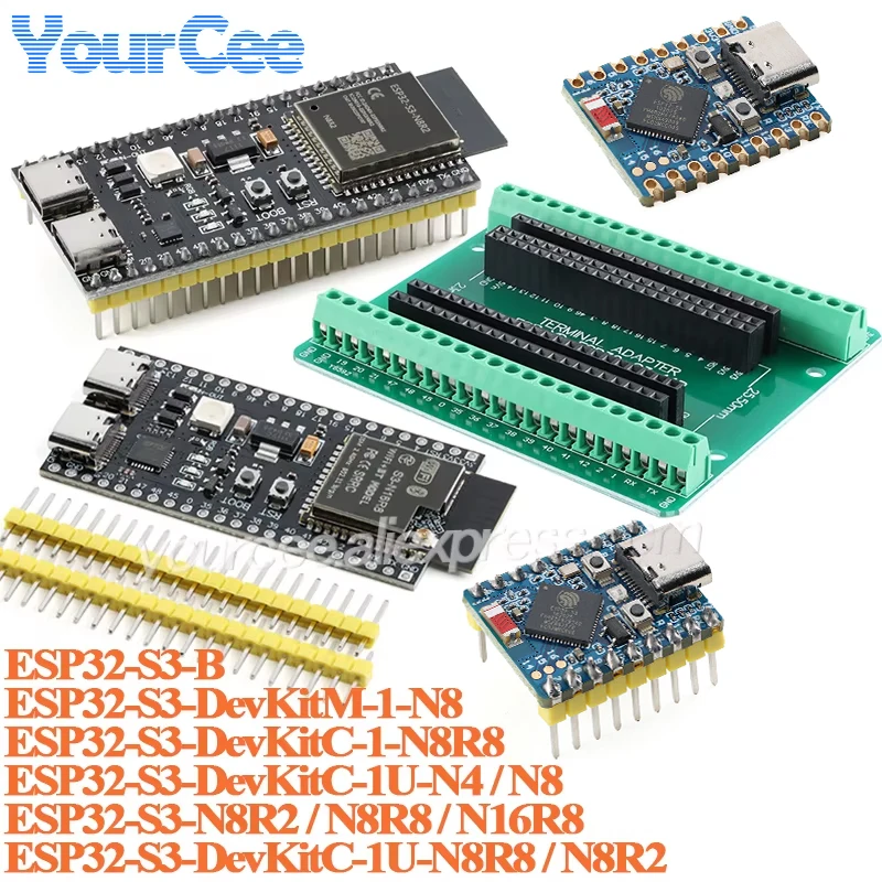 ESP32-S3 Series Development Board Module ESP32-S3-DevKitC-1 DevKitM-1 1U-N4 N8 N8R2 N16R8 ESP32 S3-Zero WiFi Wireless Module