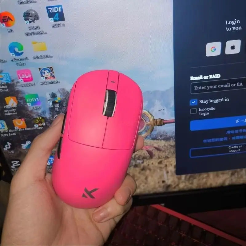 Mchoose a7 ultra mouse eletrônico jogo competitivo 3 modos profissional sem fio bluetooth paw3395 leve portátil escritório mouse
