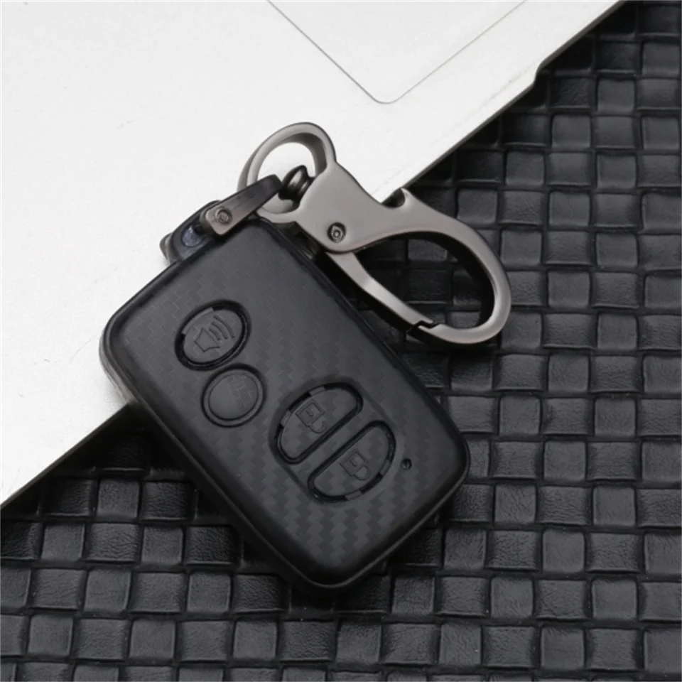 Car Key Case Cover bag For Toyota Land Cruiser Prado 150 Camry Prius Crown Keychain Holder Accessories Car-Styling Holder Shell