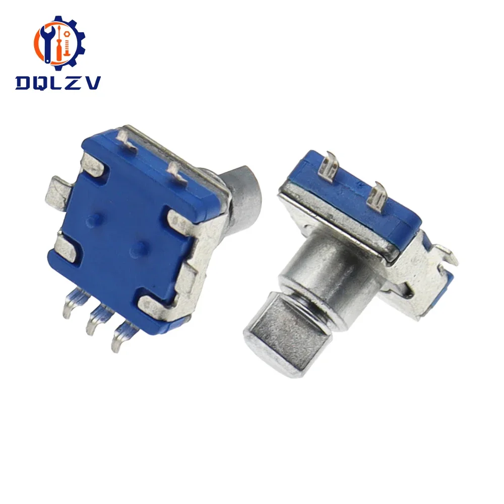 5PCS EC11 5Pin SMD Type Rotary Encoder Switch With Push Button Switch 30 Position Handle Length 10mm Half Shaft