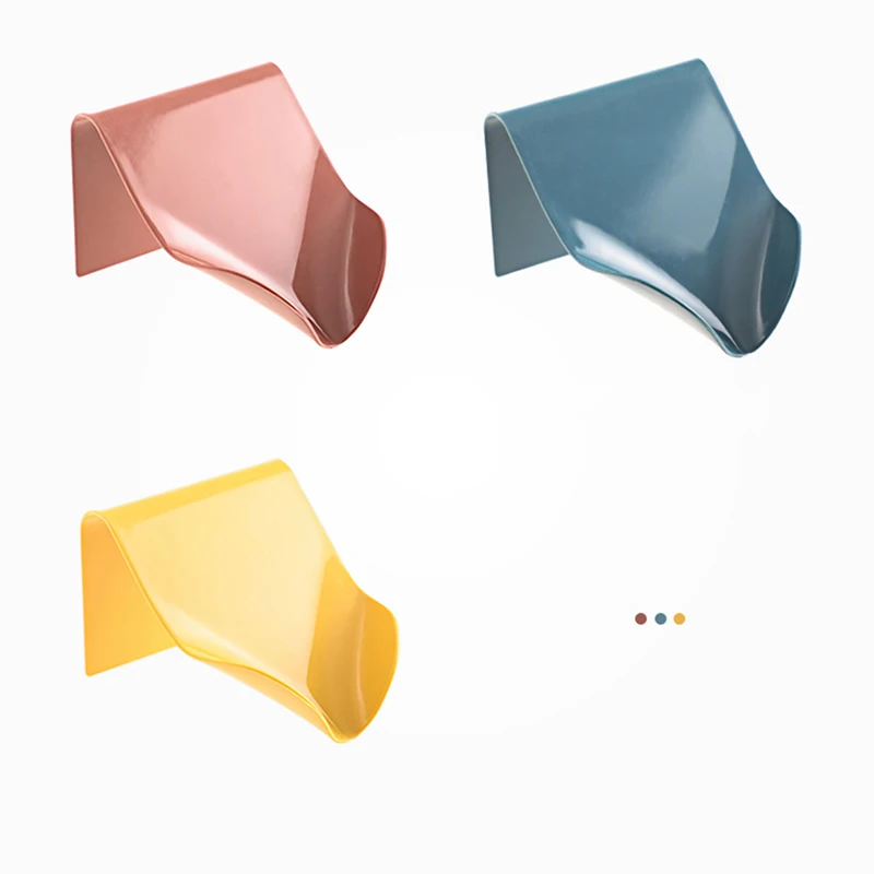 Wall Mounted Soap Dish Drain Soap Holder for Bathroom Self Adhesive Soap Dish Plastic Soap Container Bathroom Accessories - Image 5