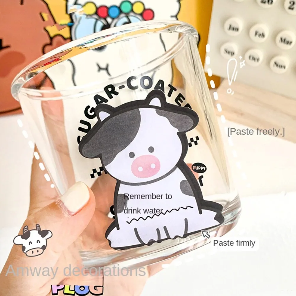 Simpatico blocco note animale cartone animato decorativo blocco note Kawaii coniglio mucca orso note adesive cancelleria per bambini