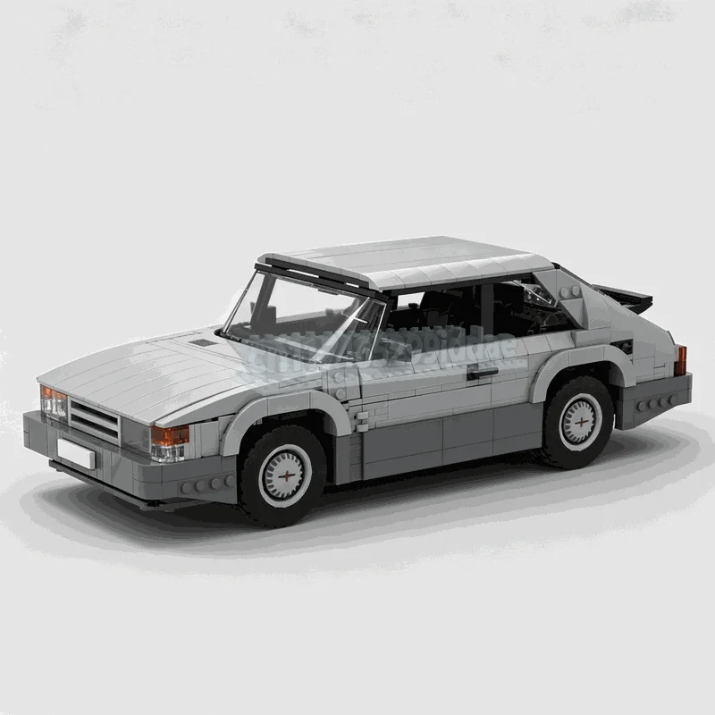 1580 Parts Turbo Classic Car MOC Model Custom Puzzle Vehicle DIY Creative Assembly Building Blocks Collection Display Toy Gift