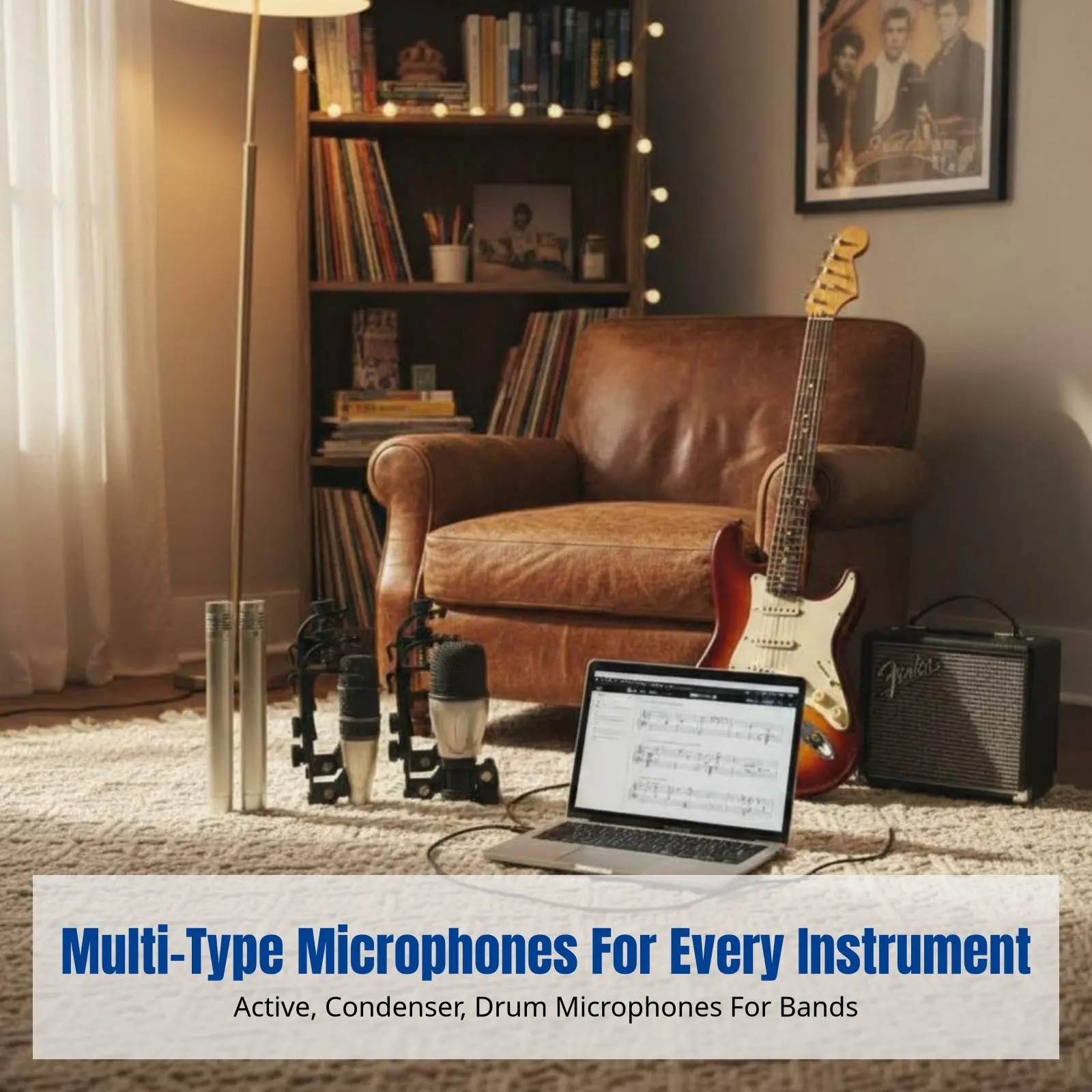 

Инструментальный микрофон, кардиоидный, металлический, с высоким уровнем звукового давления (SPL), низким уровнем шума, для барабанов, клавишных, гитары, оркестра, записи.