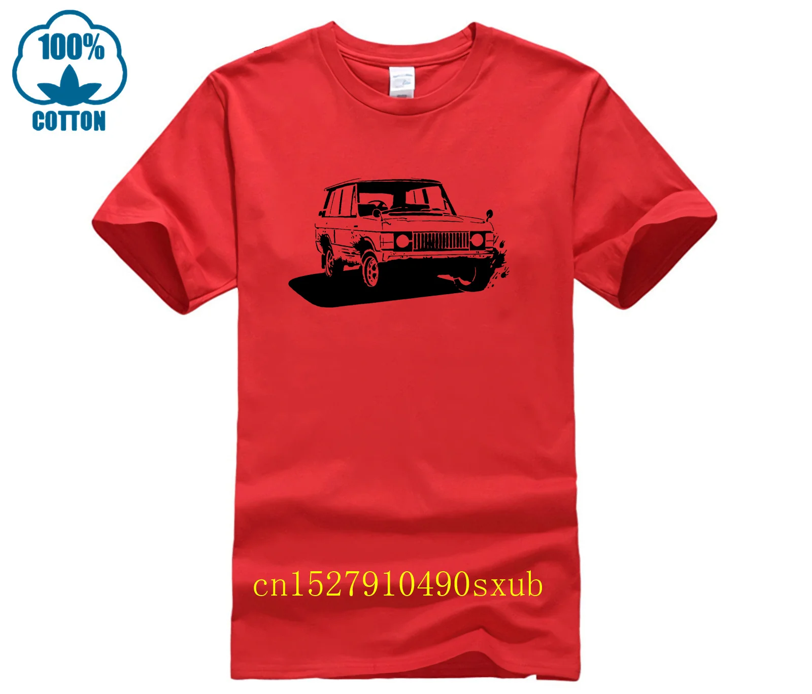 2023 New T Shirts Range Rover Stencil Men\'s T Shirt Classic Car Retro Off Road 4 X 4 Sporter SUV 100% Cotton Brand New T Shirts