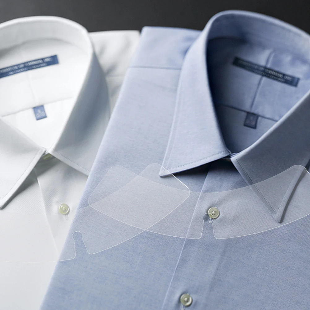 

200pcs Collar Support Inserts Mens Shirts Transparent Prevent Wrinkles Reusable Durable Plastic Shirt Collar Sticker Stay