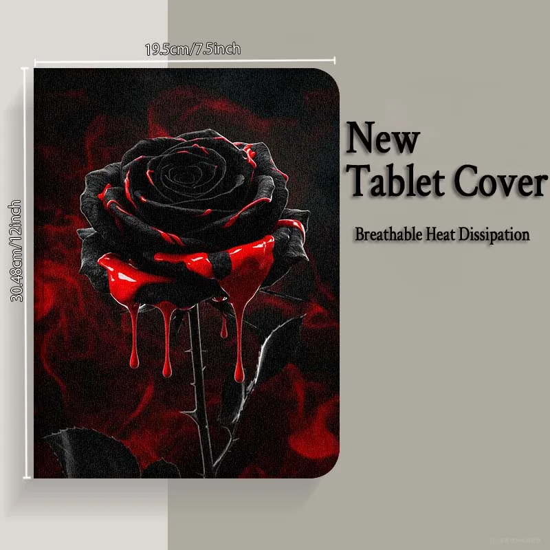 حافظة كمبيوتر لوحي Black Rose مشهورة لهاتف Huawei MediaPad 3 12 Air SE M6 M5 Lite Pro 10.4 10.8 11 11.5 12.6 13.2 بوصة 5G #4