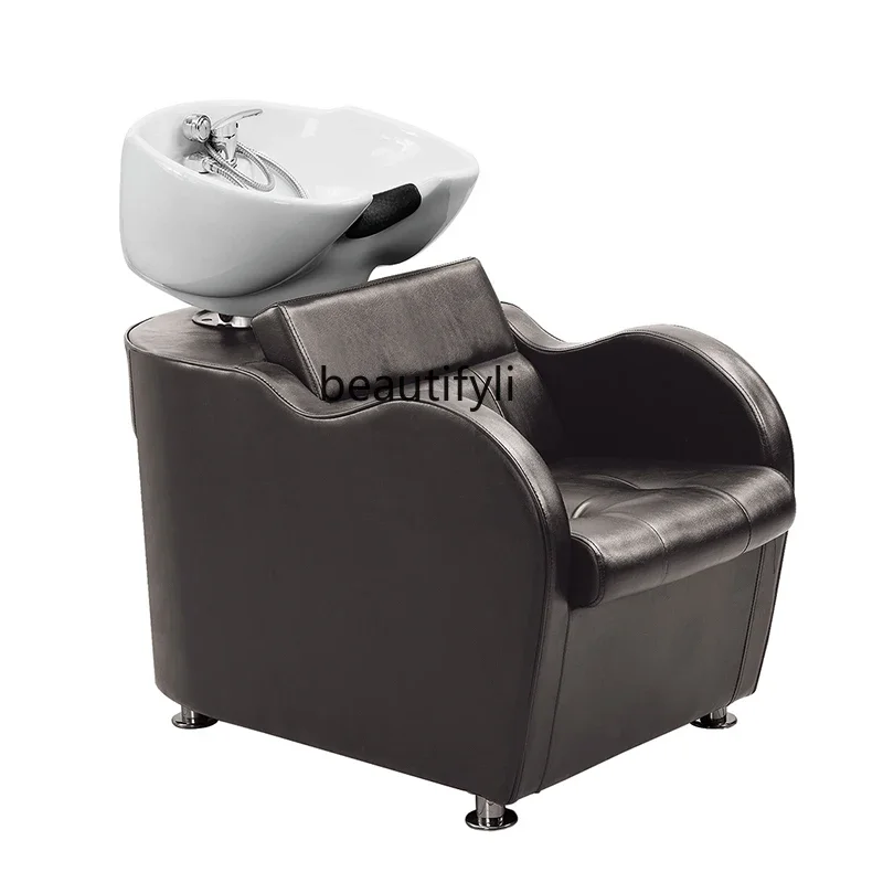 

Sitting Flushing Bed Ceramic Shampoo Basin Shampoo Chair Barber Shop Hair Salon Special chaise salon de coiffure