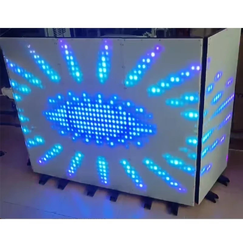 Flight Case Portable Stage Folding DJ Booth with IP65 and DMX512 Controls for Bar Show Event Lights