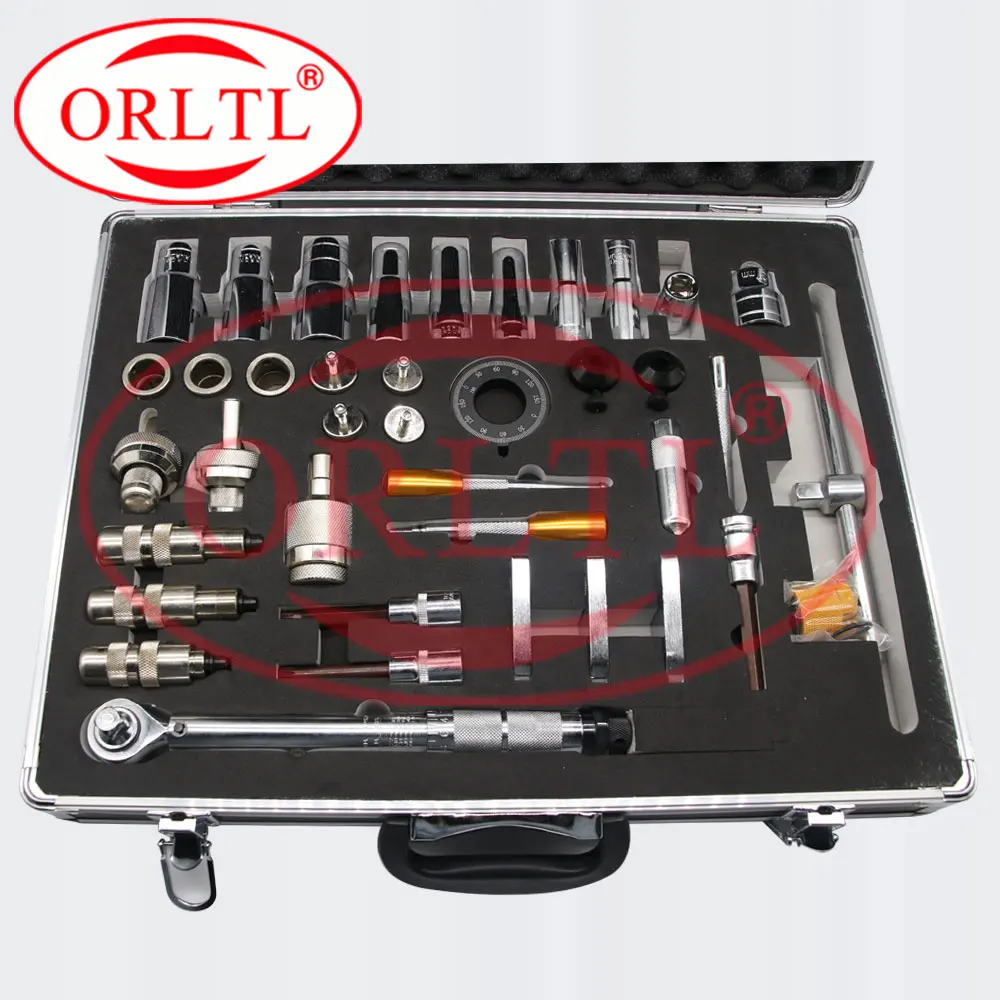 ORLTL 40pcs Removal Tools Common Rail Fuel Injector Nozzle Repair Tool Kits OR7001 Injector Repair Disassembly Equipments 40 Pcs