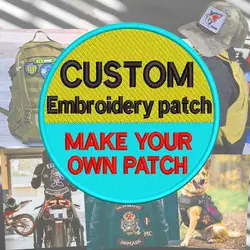 A1 Custom Embroidery Patch with Iron on Hook Backing for Clothes Decoration Appliques