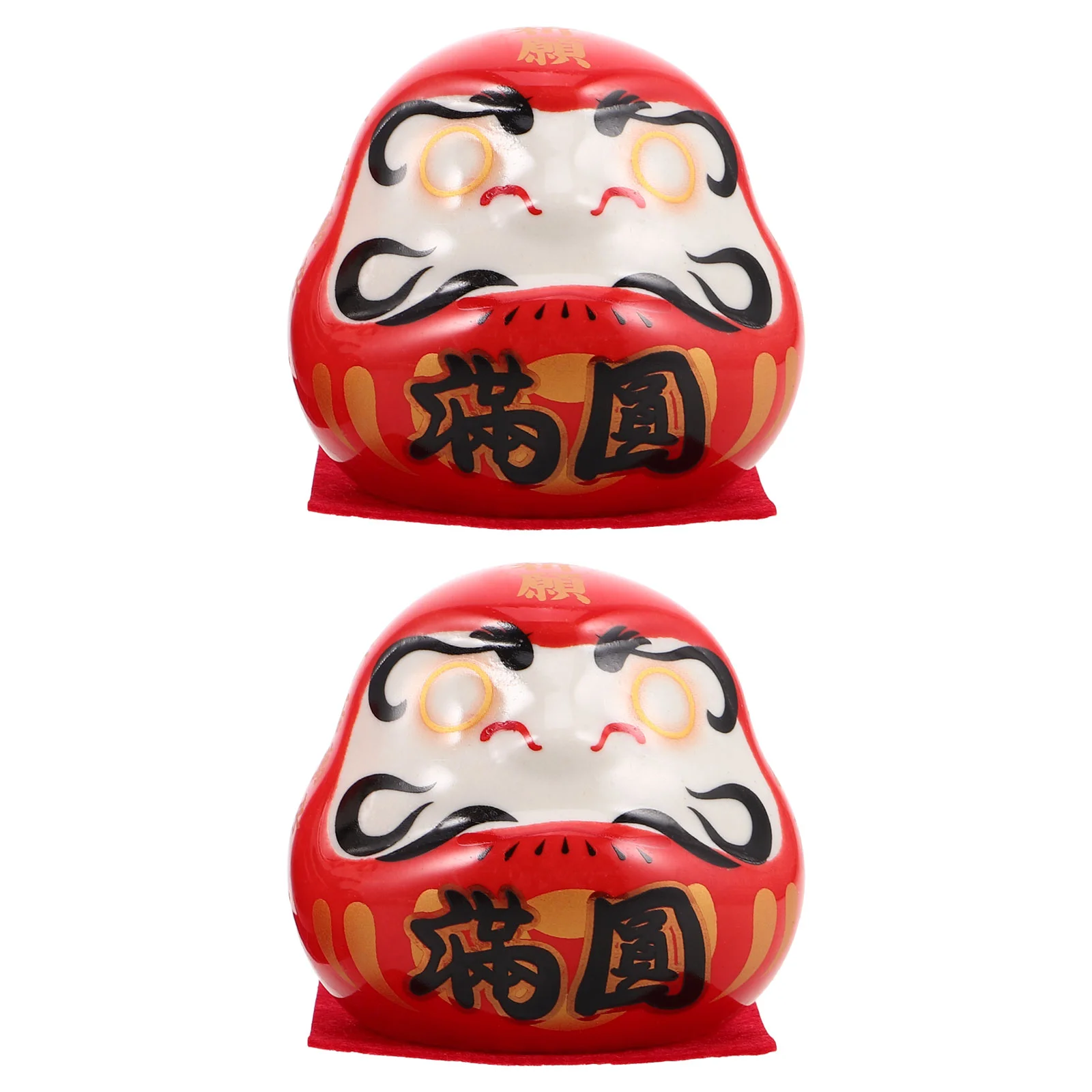 

2Pcs Ceramic Mini Figures naments Japanese Prosperity Symbol Home Car Decor Car Dashboard Decorations Sunflower