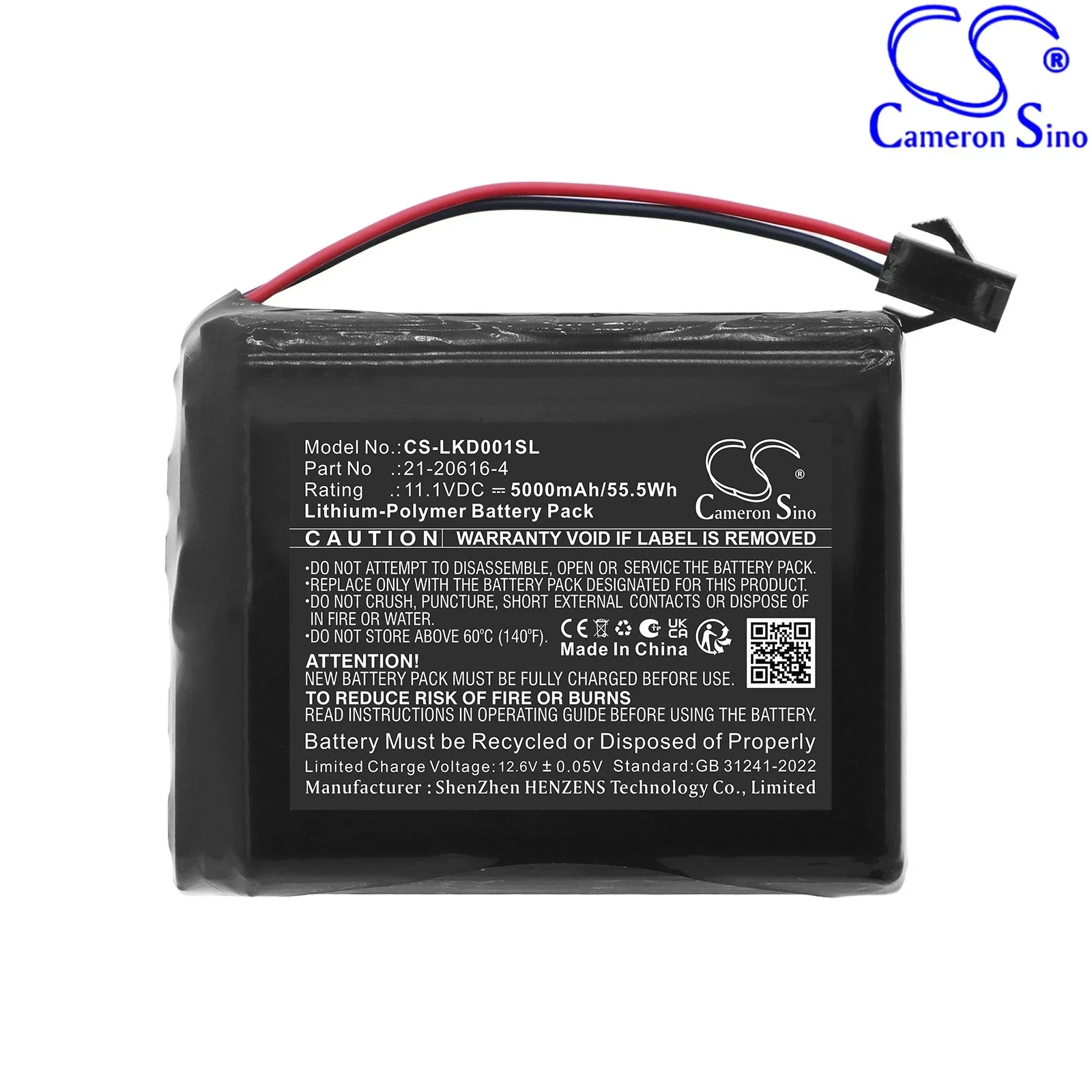 Cameron Sino 11.1V 5000mAh Replacement Battery for Lucky Duck Riot Rebel Revolt E-Caller Roughneck Revolution 21-20616-4
