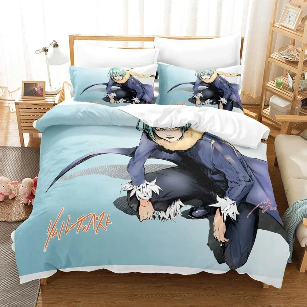 Anime Bedding Set That Time I Got Reincarnated As A Slime Rimuru Kids Gift Duvet Cover Pillowcases Queen King Single Size