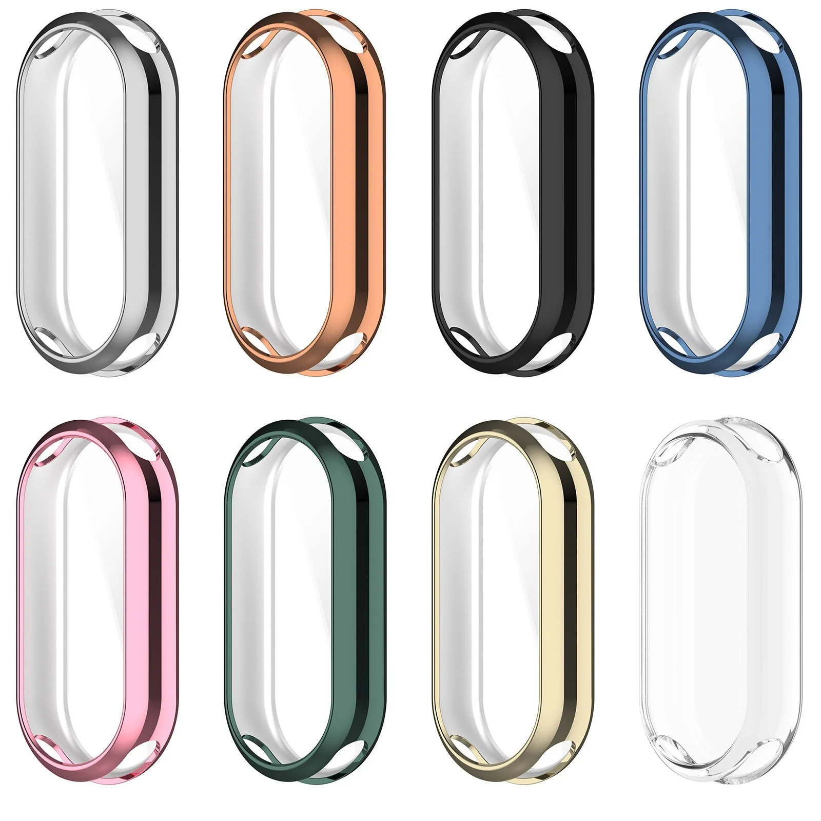 Funda protectora de pantalla para Xiaomi Mi Band 9/Mi band 8/Mi 8 9NFC, accesorios para relojes inteligentes, funda completa de TPU para reloj