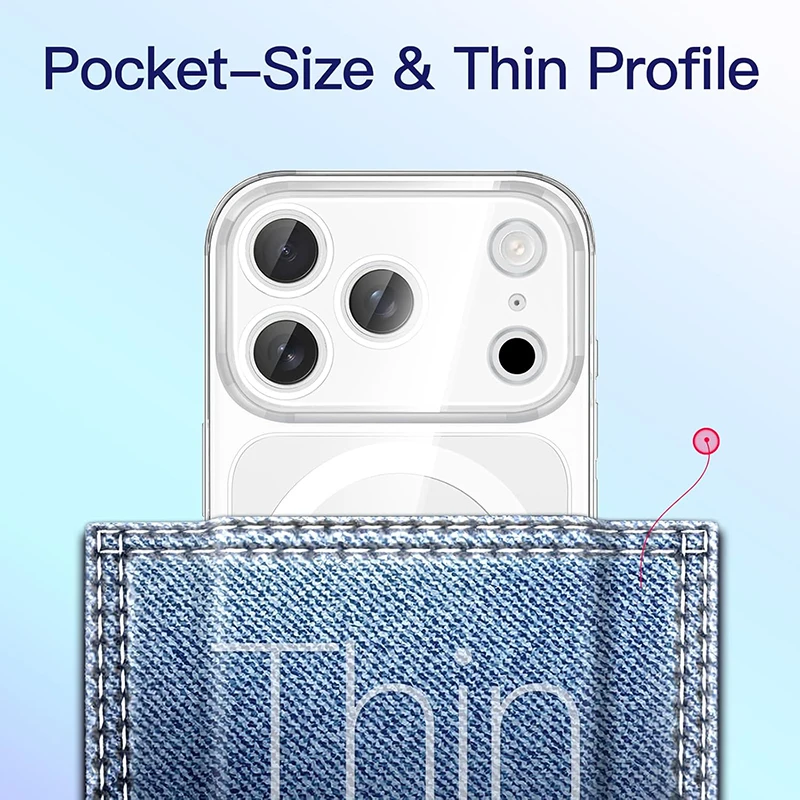 Magnetic Magsafe Wireless Charging Case For iPhone 17 Pro Max Hybrid Hybrid Hard Cover For Apple iPhone 17Pro for iPhone17ProMax - náhled 3