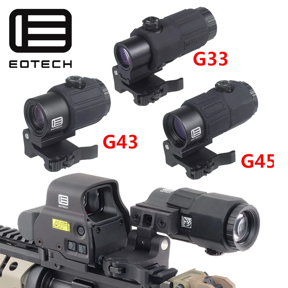 

Eotech 551 552 553 558 Holographic Sight Scope Red Green Dot Sight Riflescopes Eotech G33 G43 G45 Sight Fixed 3X 5X Magnifier