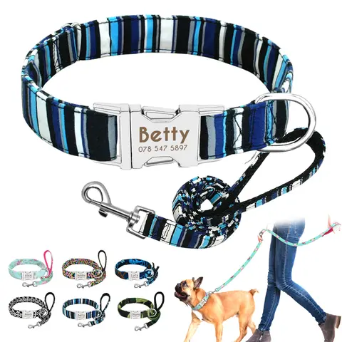 Custom nylon pet collar with ID tag PET ARTIST