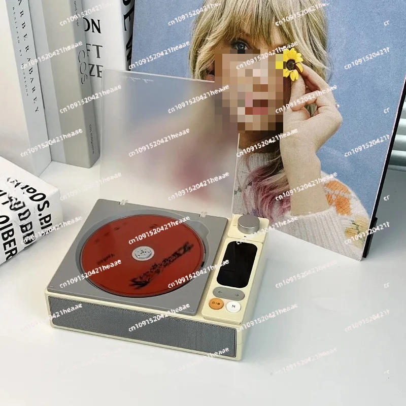 Suitable for Household  Receiver CD Speaker Player Retro Phonograph Integrated  4000mAh Player