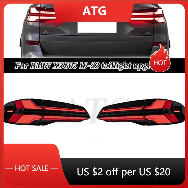 

ATG Suitable for BMW X5 taillight assembly 19-23 G05G18 taillight modification LCI dynamic rear taillight old change 0 new CARS