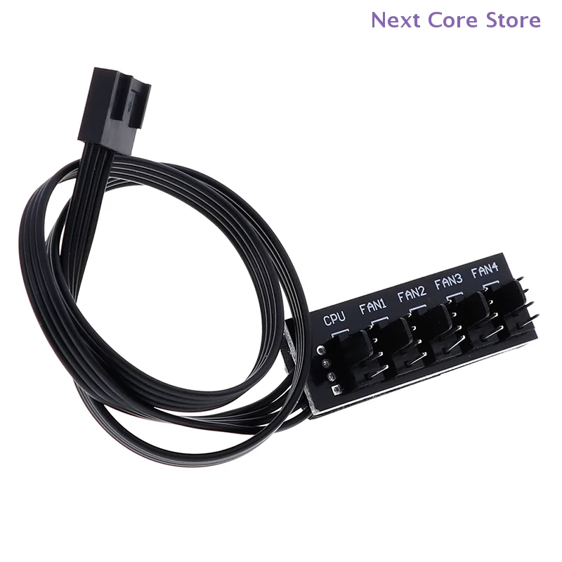 Schwarz 1 bis 5 4-Pin Molex TX4 PWM CPU Lüfter Splitter Adapter Stromkabel 40 cm