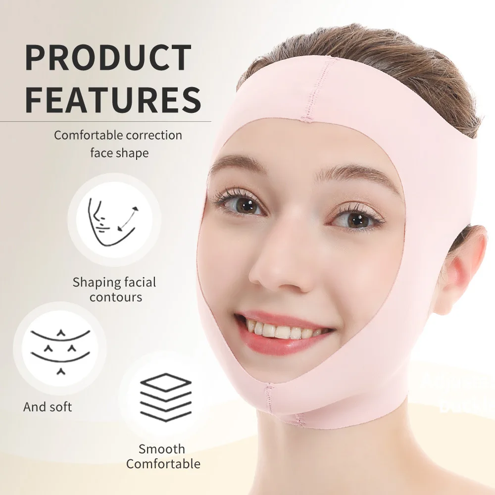 Tighten Thin Jawline Facial Elastic Slimming Bandage Skincare Tools V Line Face Shape Lift Reduce Double Chin Face Thining Band