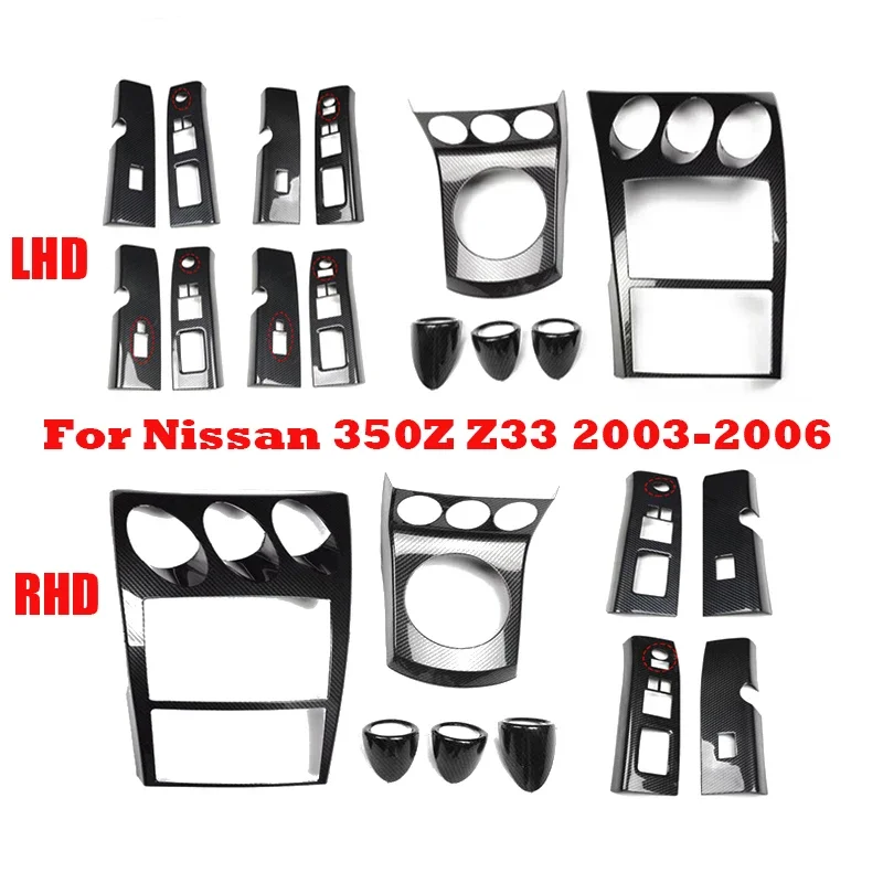 

LHD RHD For Nissan 350Z Z33 2003-2006 window lift Switch cover Control Panel center air outlet cover AT MT Gear box Cover trim