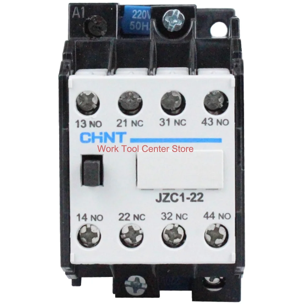 اتصالات مساعدة أصلية لمرحل المقاولين 110 فولت ملف JZC1-22/31/40/44/53/62/80 2NO 2NC 5NO 3NC 4NC DC220V 24V AC Chint 48V