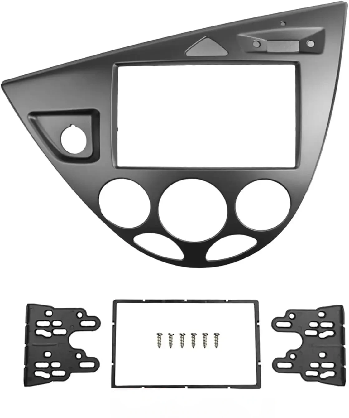 Painel de Áudio Automotivo para Ford Focus Mk1 Fiesta Carnival 1995-2004 - Moldura de Rádio 2 Din