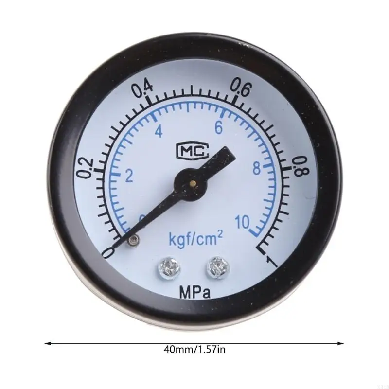 K3KD -Kompaktstechsel 1/8 Gewinde Aluminium Druckmesser Luftdruckmessgerät Rückenmontage für Hülle und Aluminiumgewinde