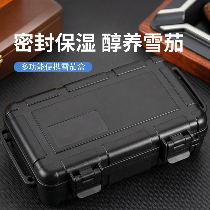 5PCS Outdoor Travel Portable Moisturizing Humidor, Dustproof and Waterproof Small Tools ABS Storage Box