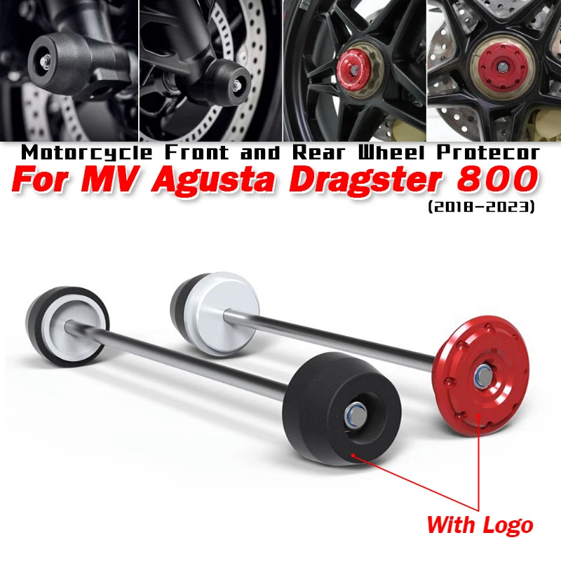 

For MV Agusta Dragster 800 2018-2023 Motorcycle Front and Rear Wheel Crash Slider Protector Pads Protector Crash Spindle Bobbins