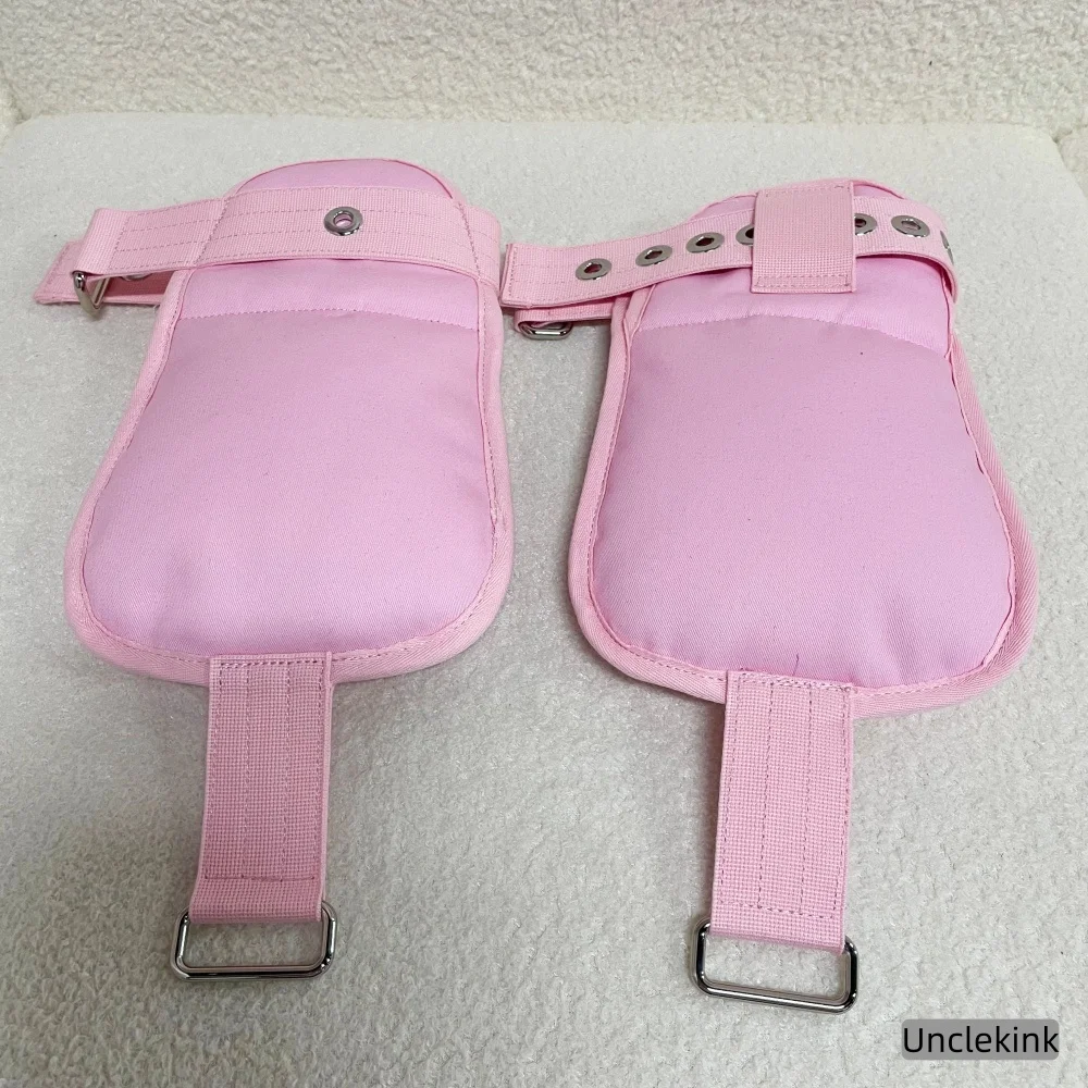 Pink Restraint Gloves with Magnetic Locking Soft Padded Cotton Adjustable Buckle Wrist Cuffs for Patient Safety Anti-Scratch - view 4