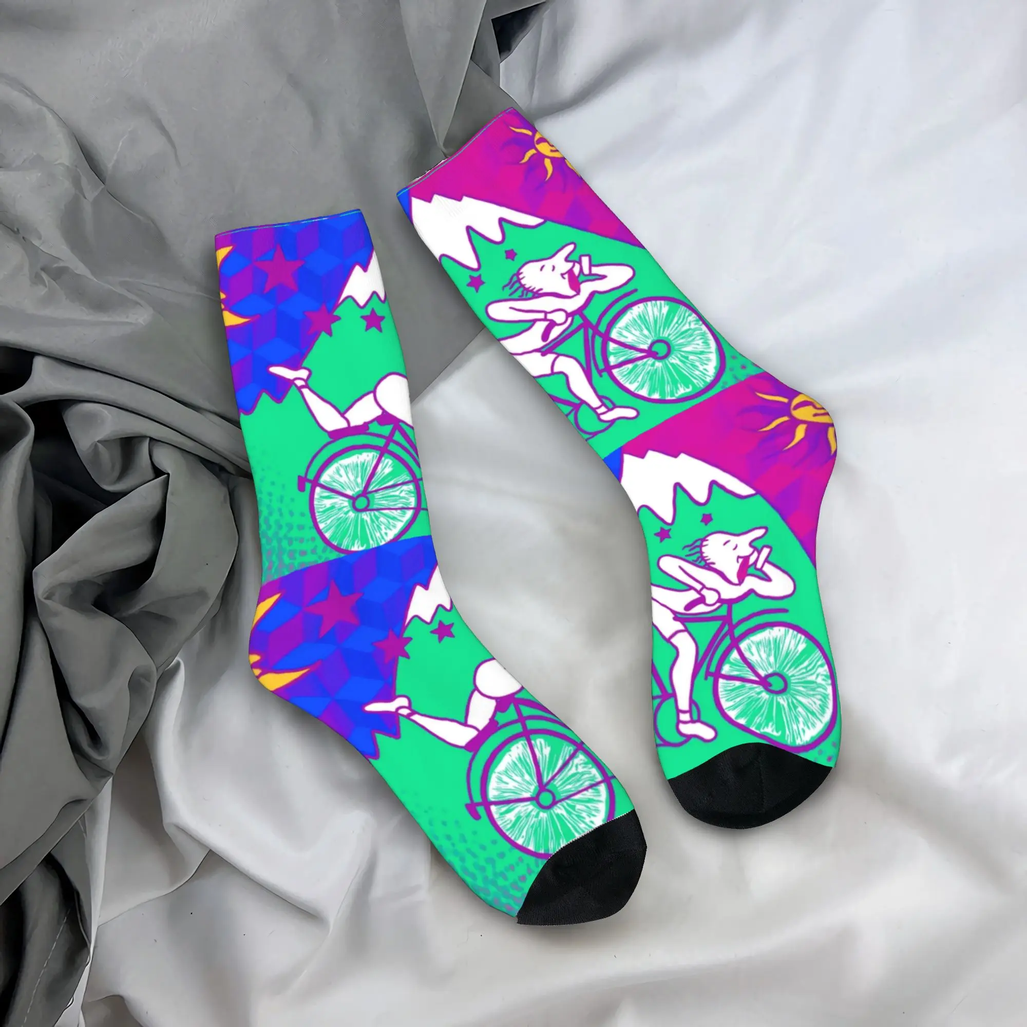 

Носки с индивидуальным принтом «День Альберта Хопфмана и LSD» для женщин и мужчин, эластичные, летние, осенние, с принтом «Ацид-блоттер», для вечеринок