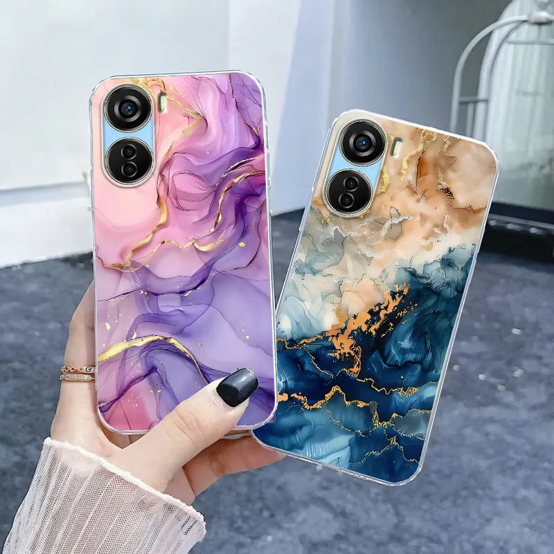 For ZTE Libero 5G IV / Libero 5G III Case Luxury Phone Case For ZTE Libero 5G iii Flower Clear Soft Silicone Protective Cover