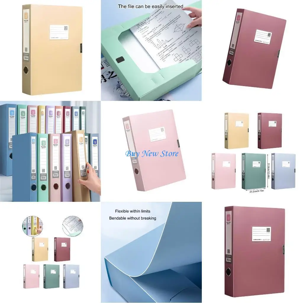 

20CE Waterproof Plastic Document Storage Box For School Office 23.2x31.6x3.5cm