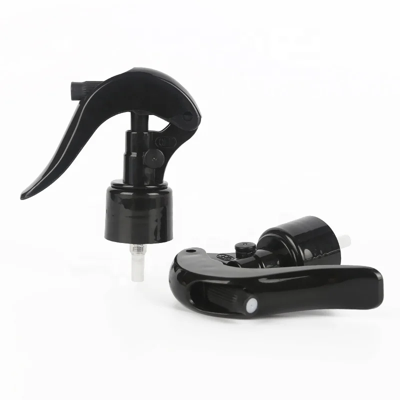 100 Stück * 24/410 Mini Trigger Sprayer Pump Sprüh kappen schwarz weiß klar Kunststoff/Bambus Garten Wassers prüher Make-up Parfüm Zerstäuber