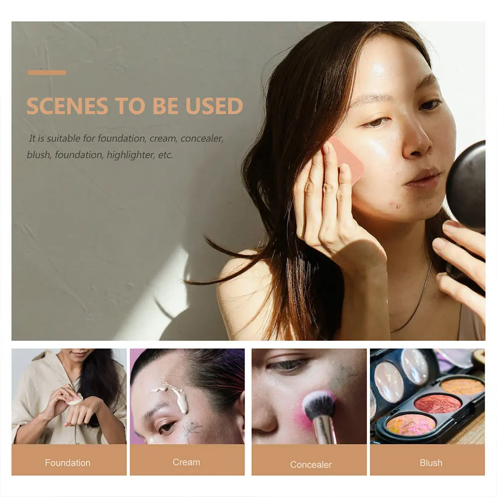 

10Pcs Powder Puff Square Makeup Pads Comfortable Soft Makeup Tool Suitable for Foundation Concealer Blush Highlighter