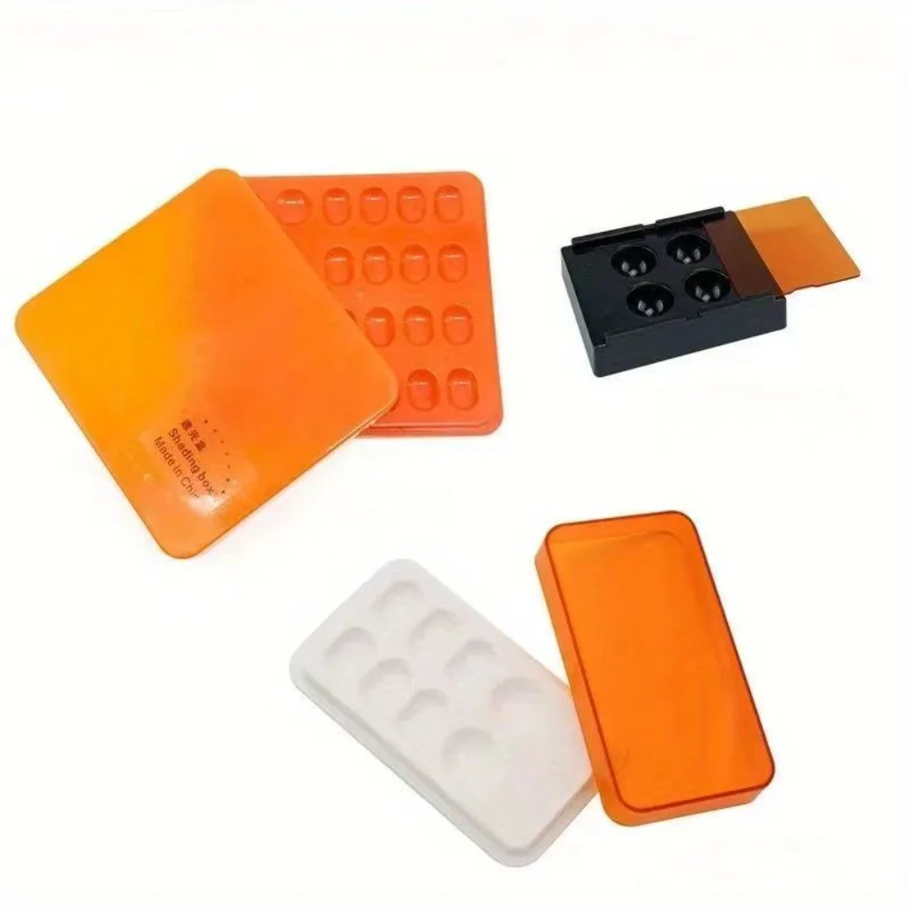4/8/19 Holes Dental Veneer Storage Box Teeth Patch Shading Light Storage Case Denture Retainer Molar Boxes Dentistry Tools
