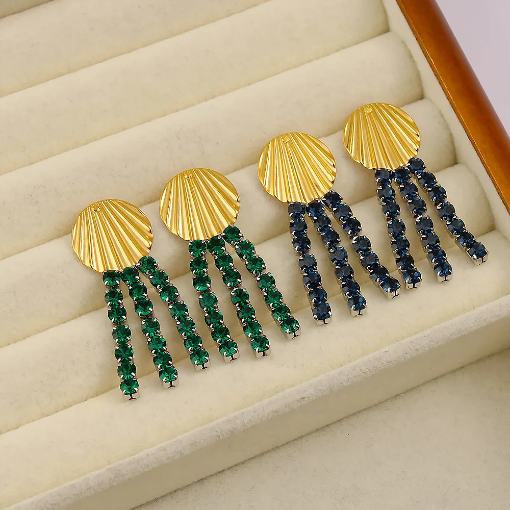 Bohemian-style luxury long earrings