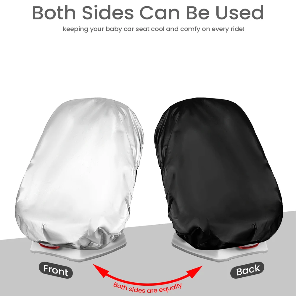 

Double-Sided Baby Car Seat Sun Shade Cover, Infant Car Seat Heat Protector Keeps Your Toddler Baby Seat Cool