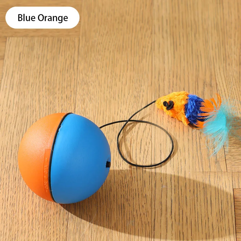 Kimpets Cat Toys Mouse Teaser Ball Fun Moving Toy For Pet Cat Dog Electric Teaser Ball Automatic Intelligent Rolling Ball