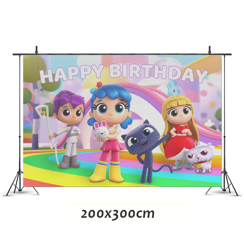True and the Rainbow Kingdom Birthday Party Decorations Game Theme Supplys Banner Cups Plates for Kids
