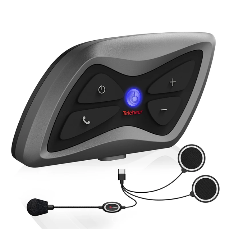 Wireless Waterproof Noise Cancelling Intercom Motorcycle Helmet Headset