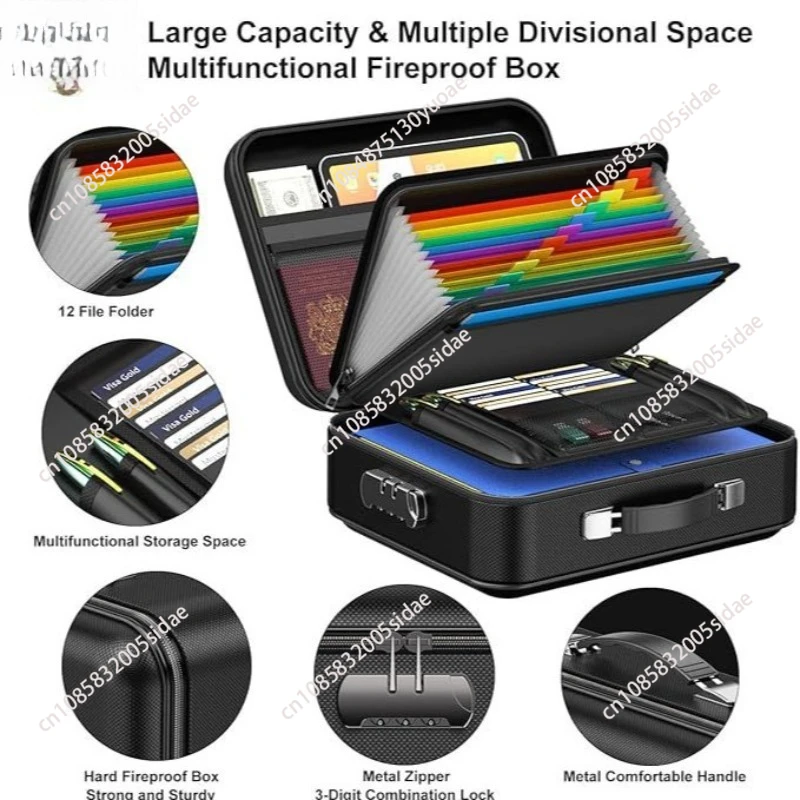 

Огнестойкий ящик для файлов Твердый корпус Огнестойкий ящик с замком Конструкция из твердой оболочки Сейф для хранения файлов Важная организация файлов