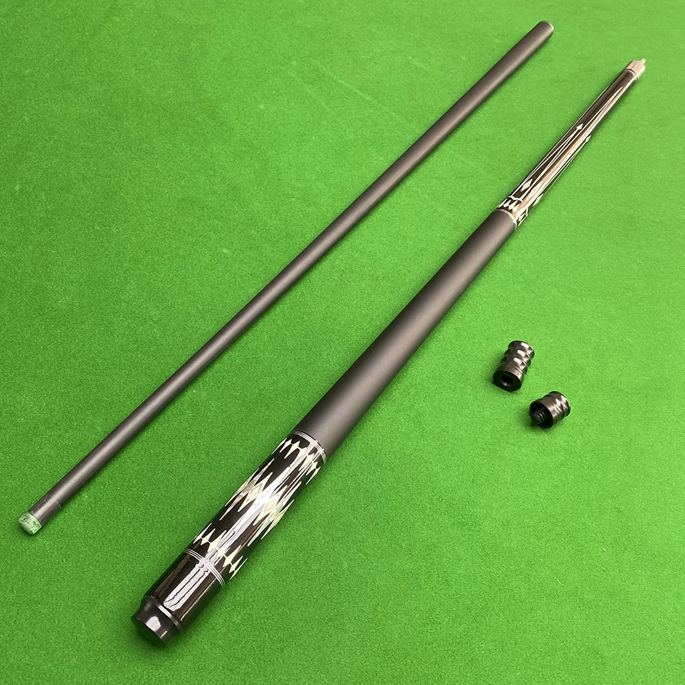 Black Technology 12.5mm Tip Professional Carbon Fiber Billiard Cue with Joint Protector 9 Ball Pool Cue Stick with Leather Grip