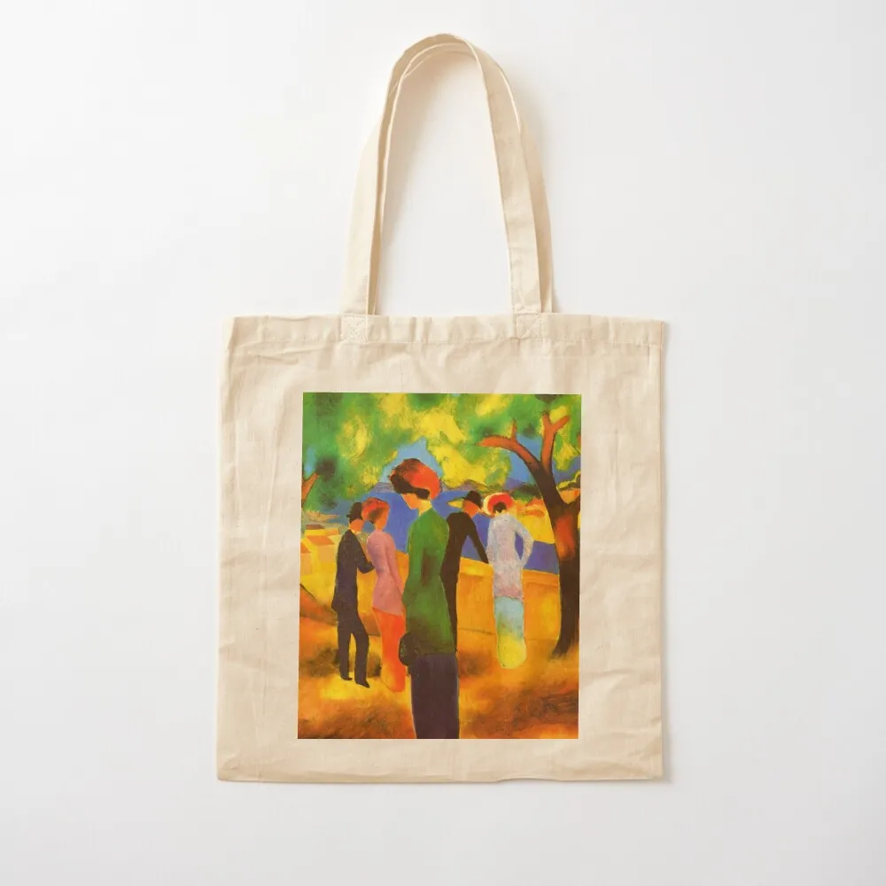 

August Macke - Woman in Green Jacket Tote Bag Women's shopper Handbags